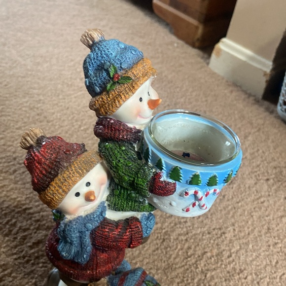 Home Interiors Snowman Tower Candle Holder Vintage - Picture 3 of 11